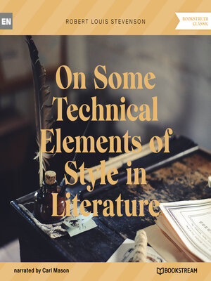 cover image of On Some Technical Elements of Style in Literature (Unabridged)